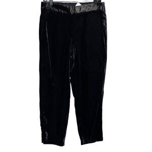 ‎J. Crew black velvet pants NWT 8